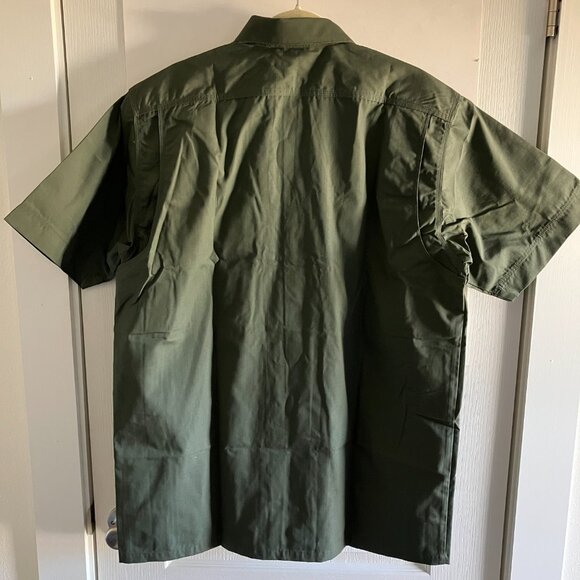 511 TACTICAL Short Sleeve Cotton Shirt Military Green Heavyweight Size Large. - Picture 11 of 14